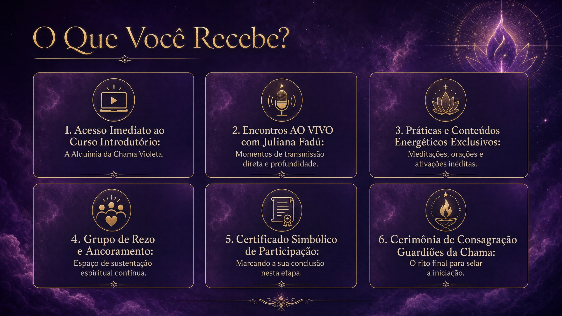 O que você recebe