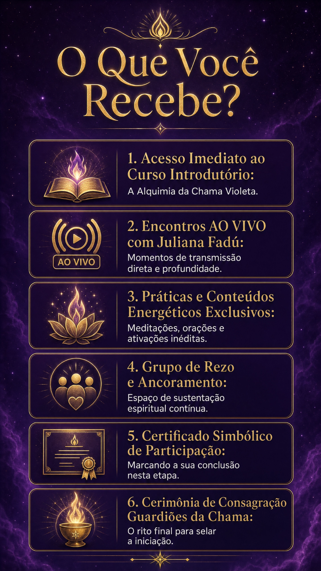 O que você recebe