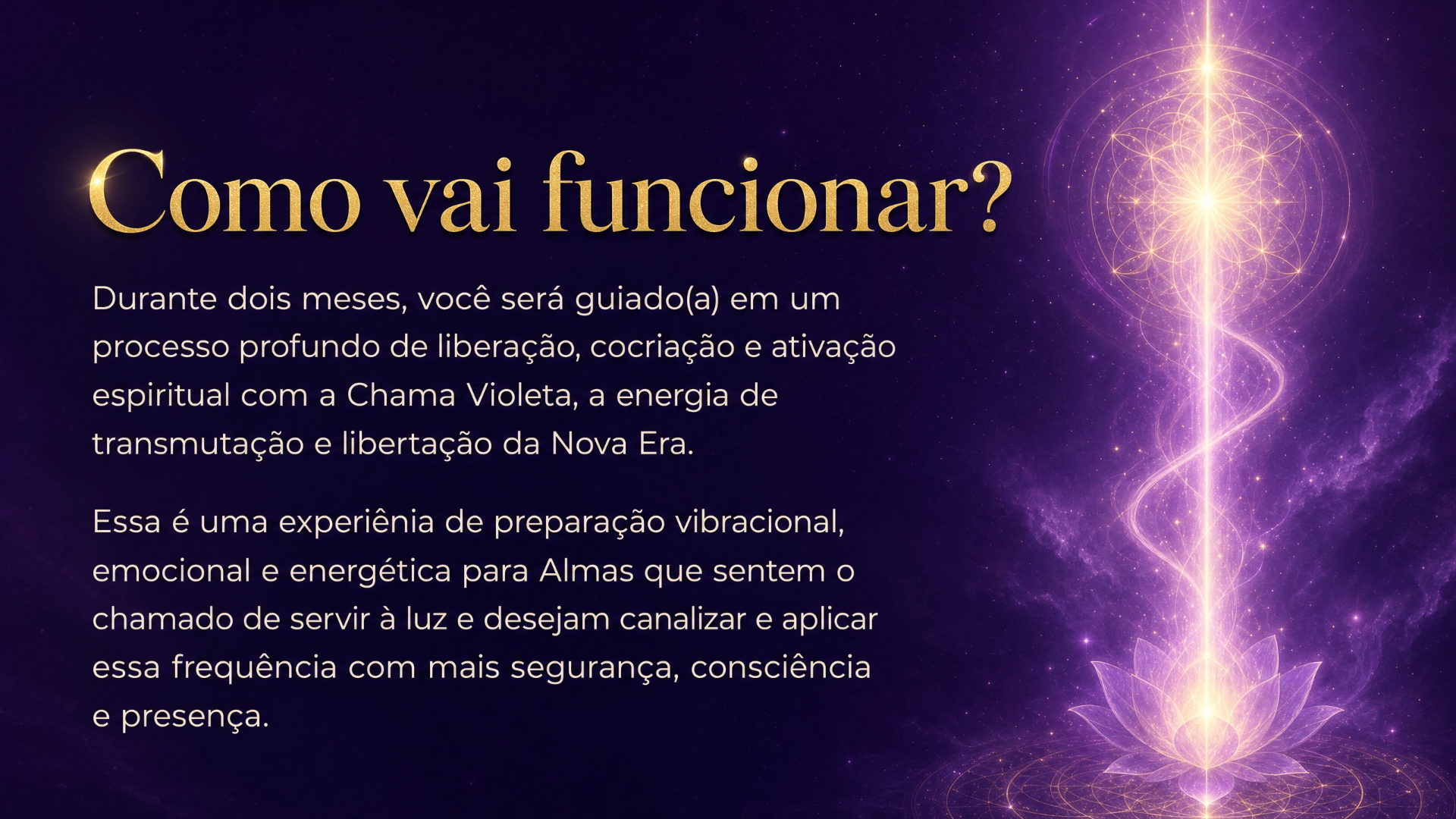 Como vai funcionar